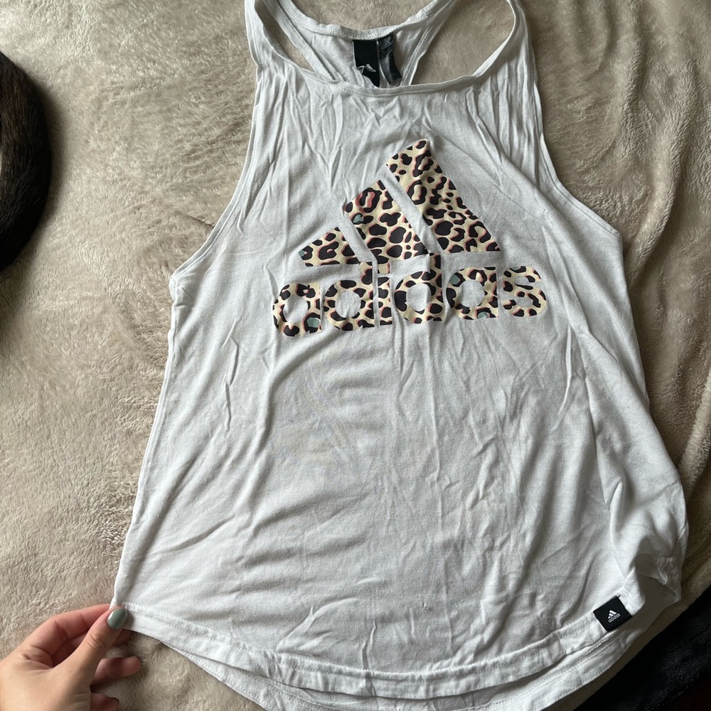 White adidas tank top
